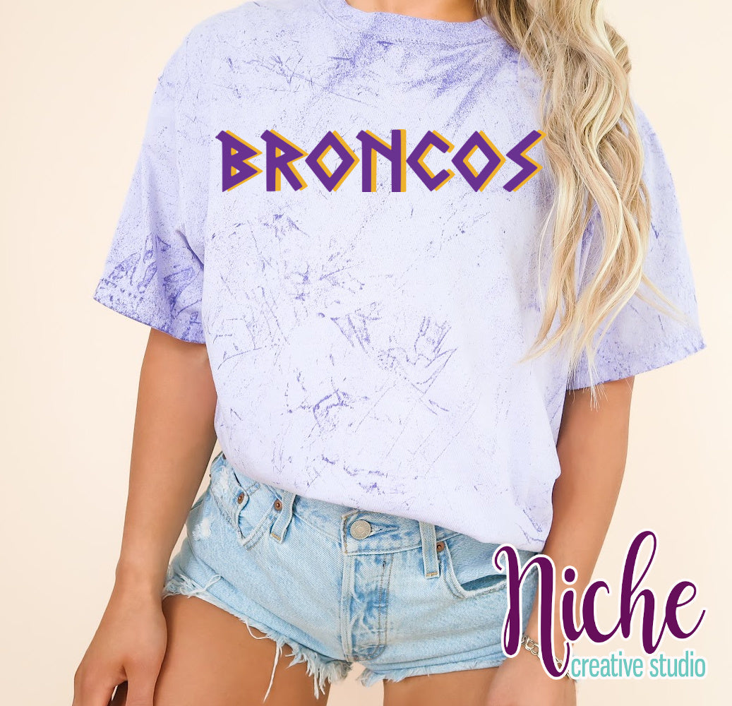 -BRO8456 Broncos in Greek Writing Decal