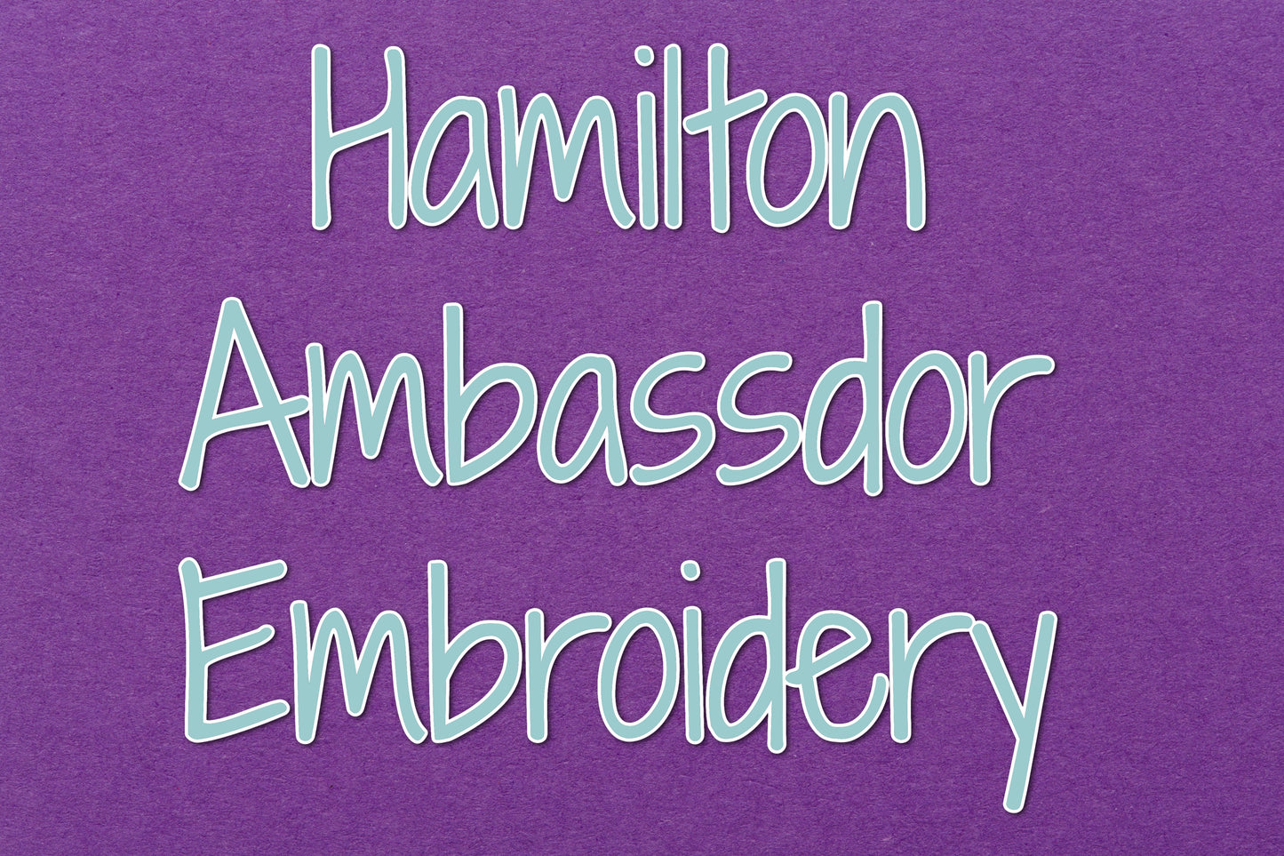 Hamilton Ambassador Embroidery