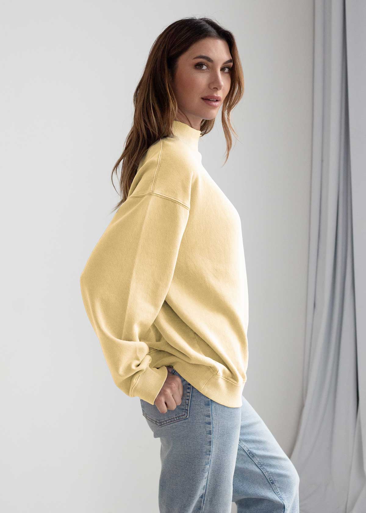 Mock-Neck Nantucket Sweatshirt