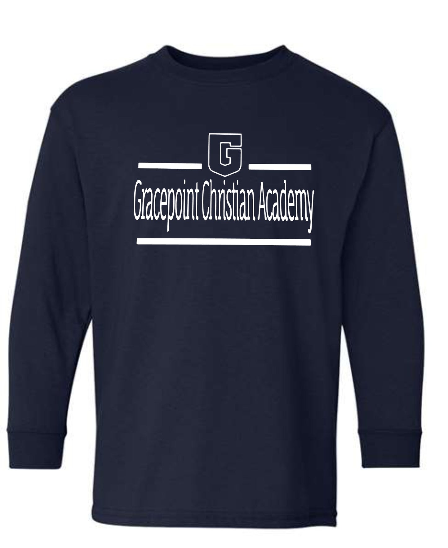 # Gracepoint Christian Academy Gildan Long Sleeve T-Shirts - NAVY