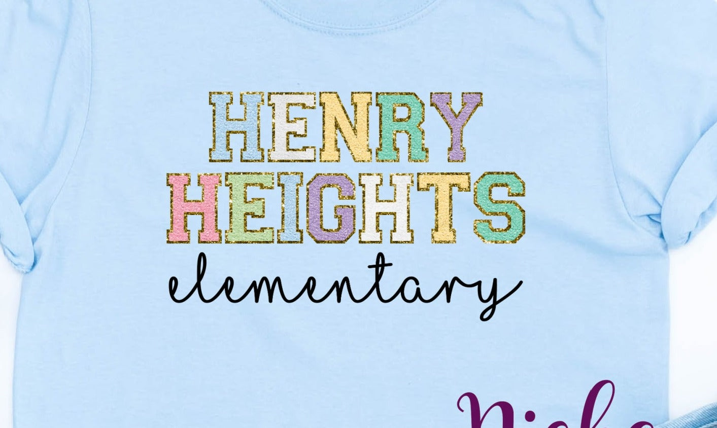 - DOO580 Chenille Henry Heights Decal