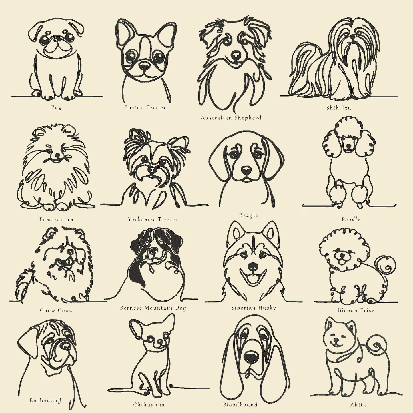 Pet Dog Embroidered Sweatshirt or T-shirt