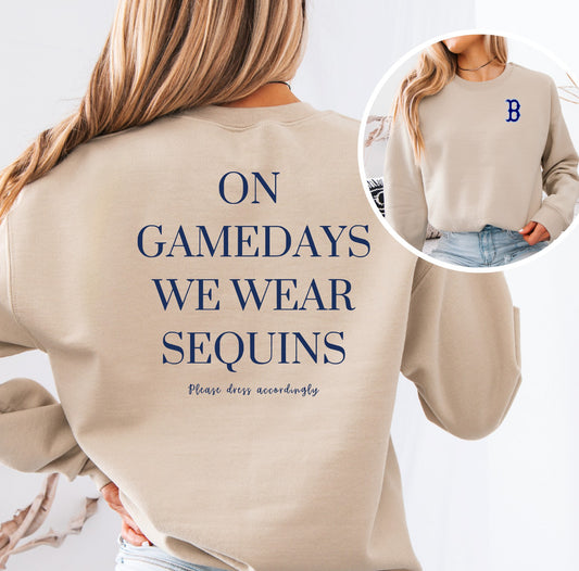 Bluebelles Gameday We Wear Sequins Sweatshirt