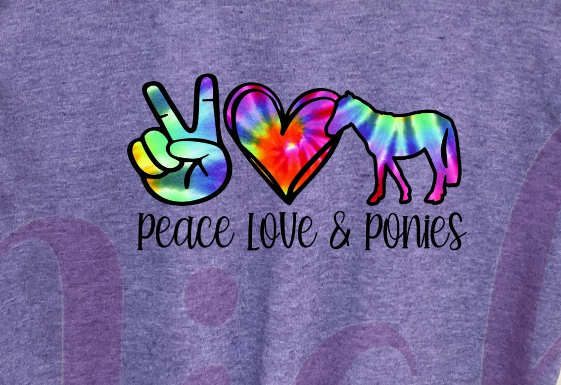 * Peace Love and Ponies Decal