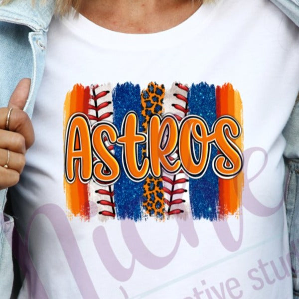 * Astros Brushstrokes Decal