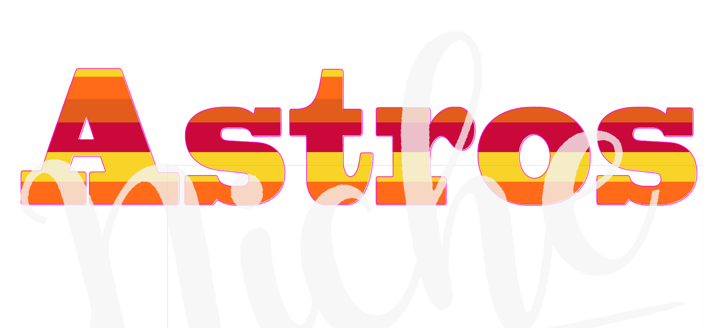 * Astros Print Decal