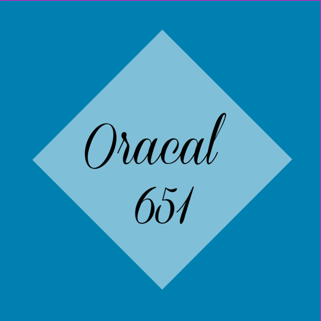 Oracal 651 Glossy Permanent Vinyl 12 inch x 6 Feet - Ice Blue