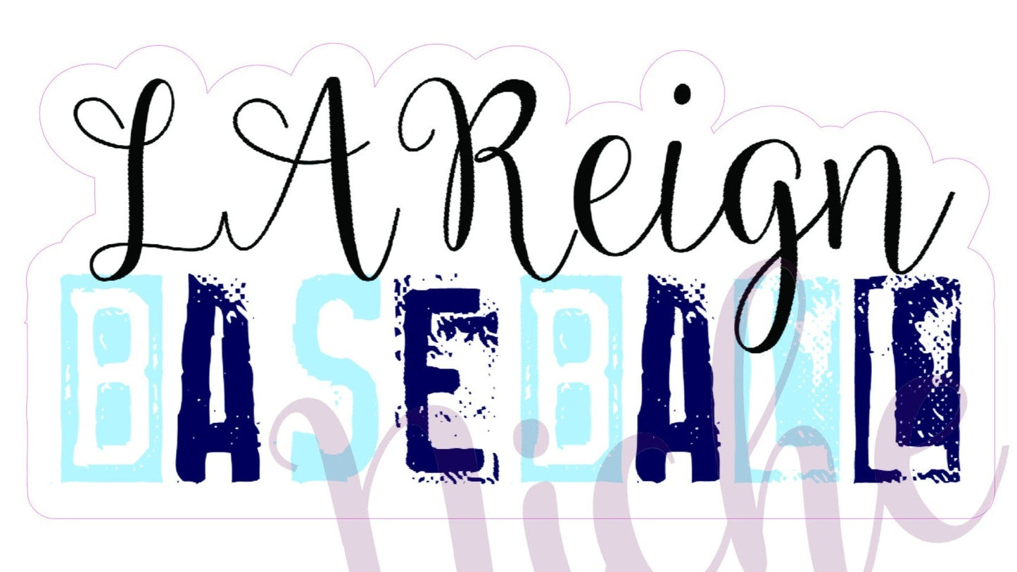 * LA Reign Baseball Burnout Decal