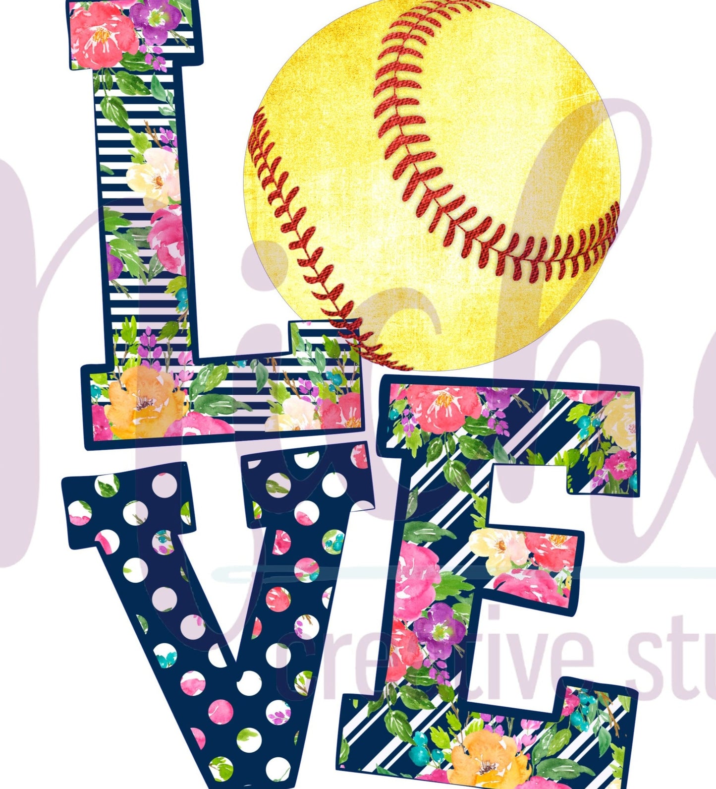 * LOVE Softball Decal