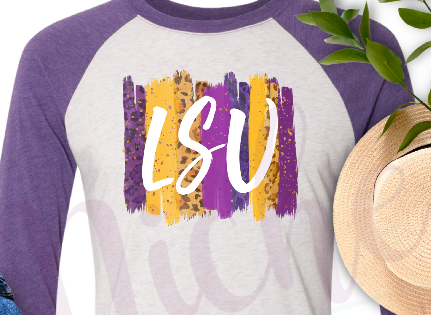 * LSU Brushstroke Decal