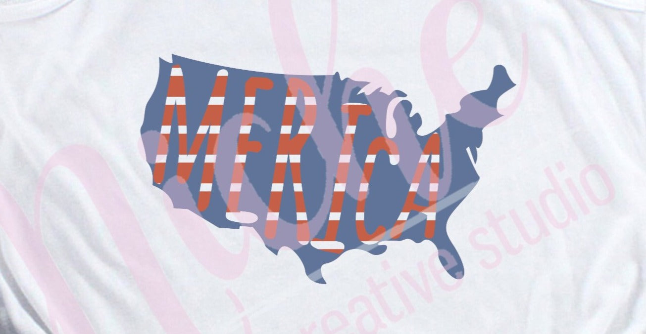 * Merica Map Decal
