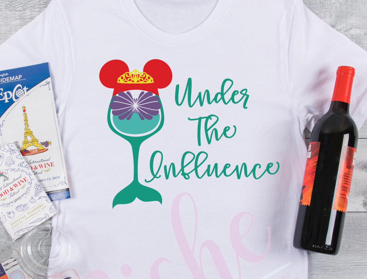 * Ariel Drinking Wine Decal
