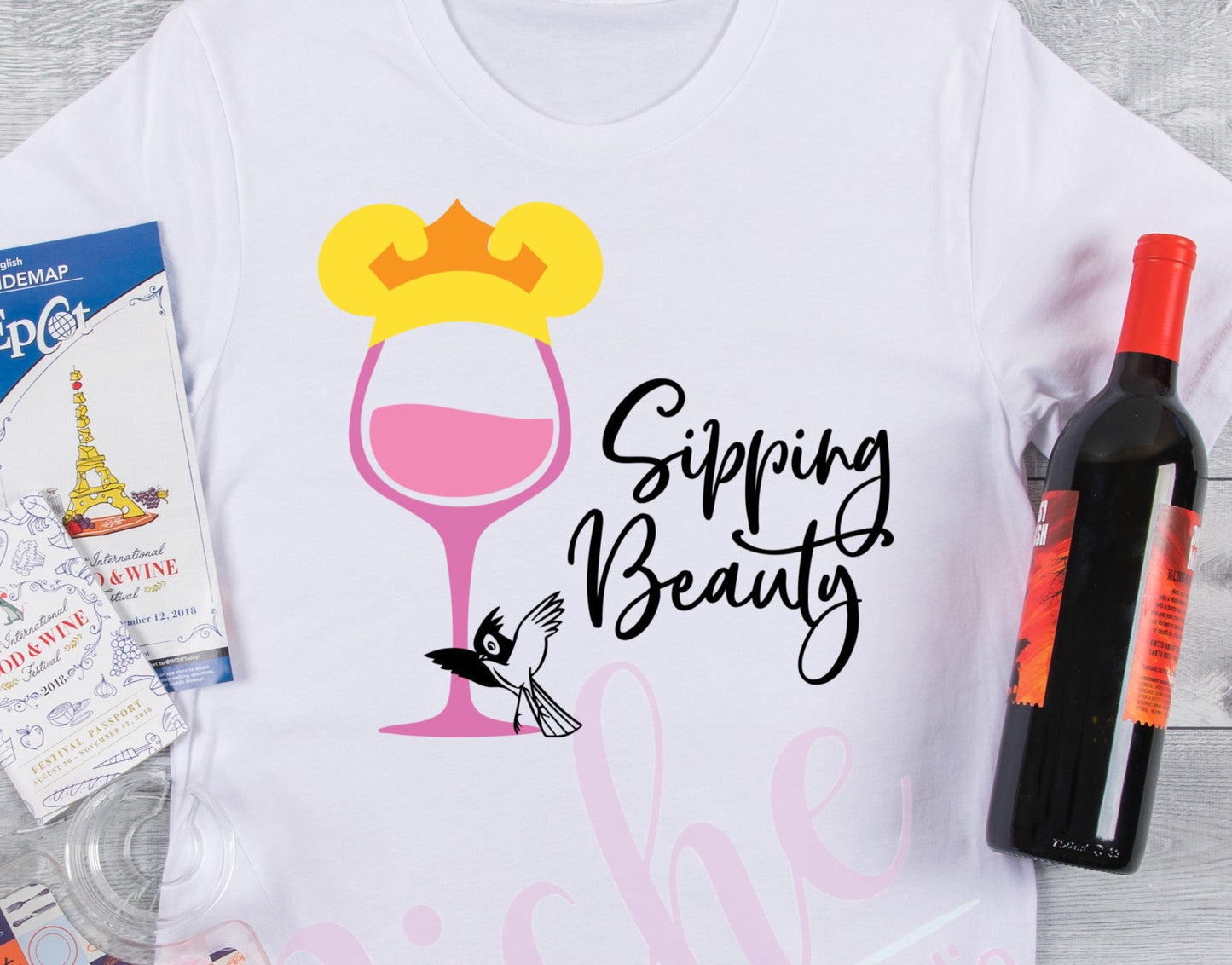 * Aurora Drinking Wine Decal