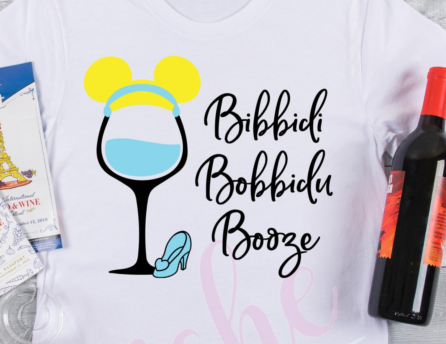 * Cinderella Drinking Wine Decal