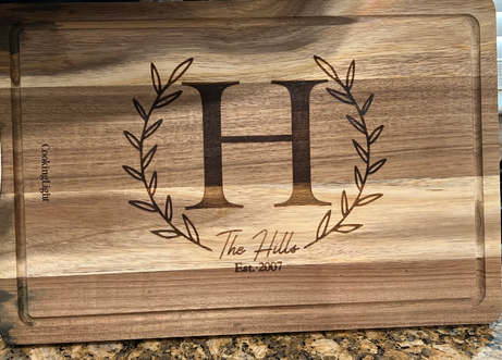 Olive Wreath Engraving with Personalization - Board not Included