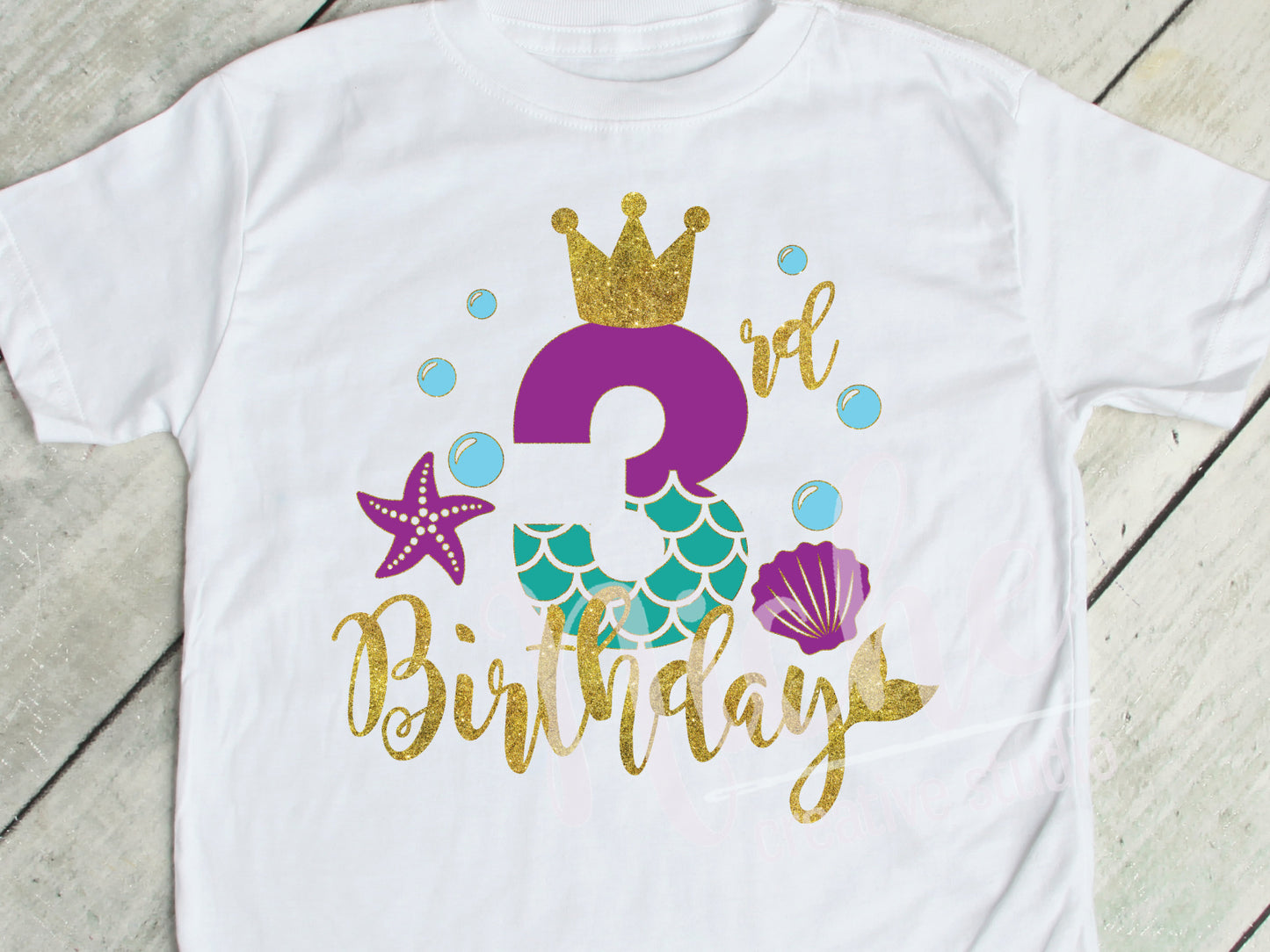 * Mermaid Birthday Number Decals