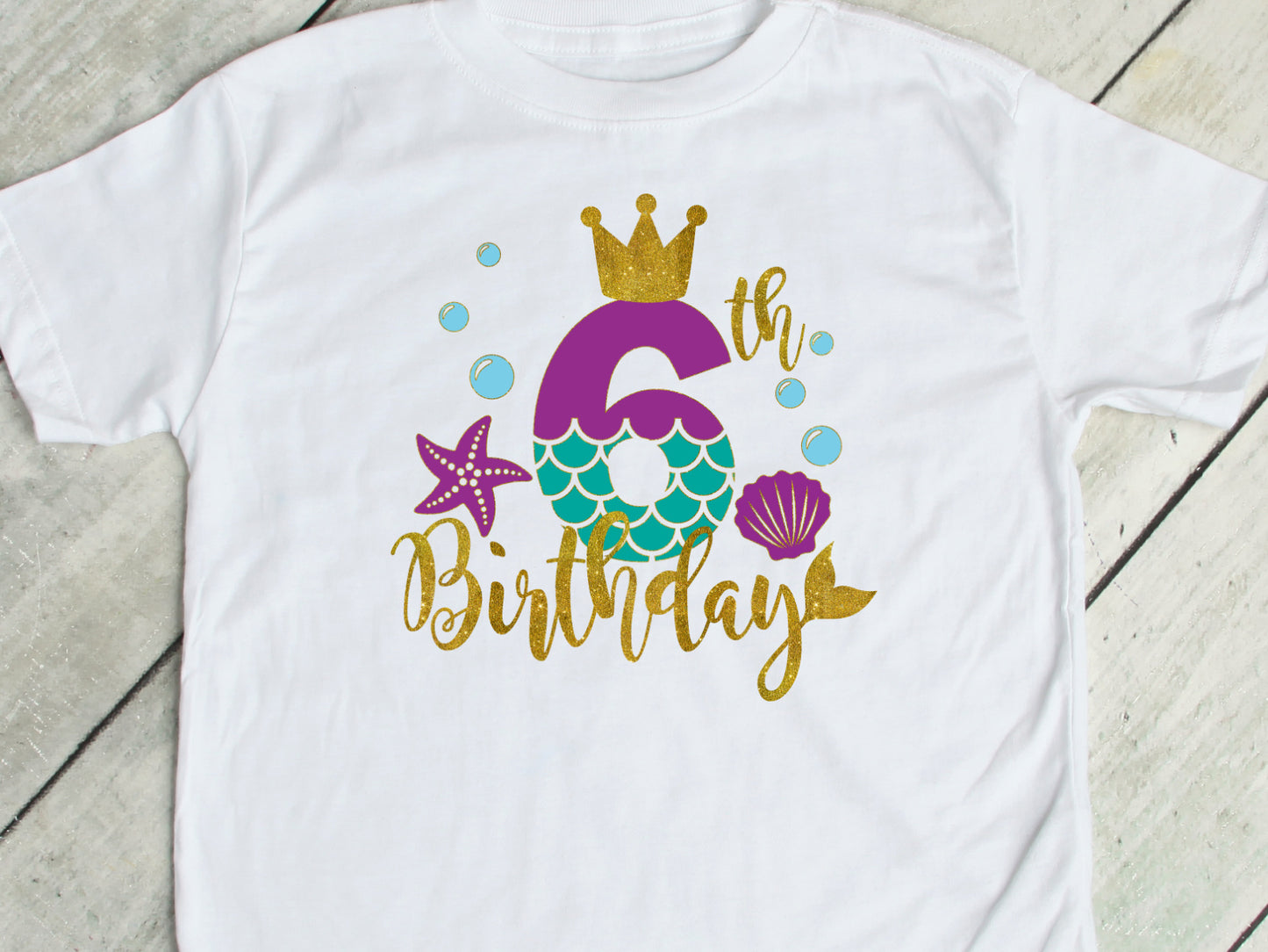 * Mermaid Birthday Number Decals