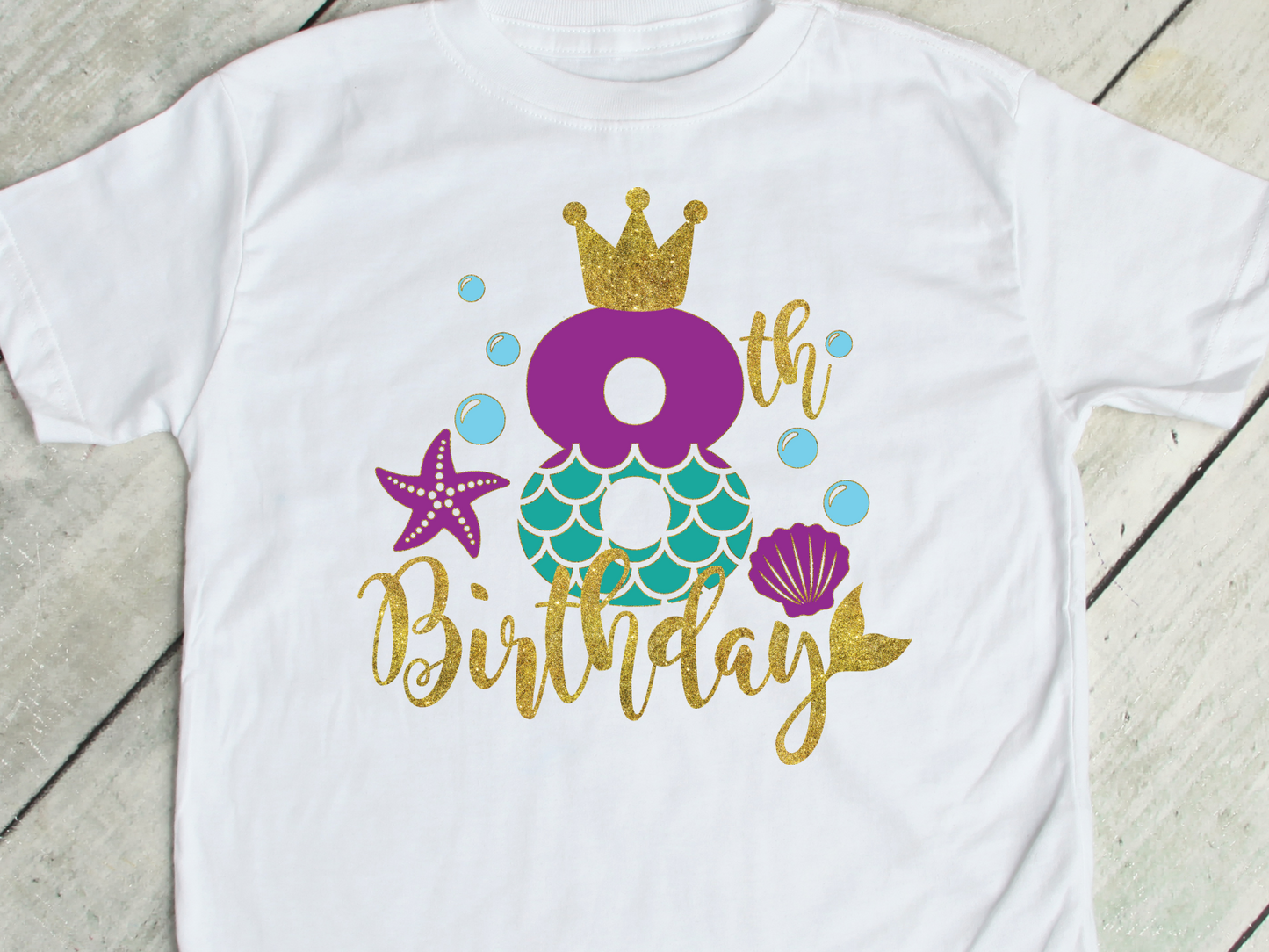 * Mermaid Birthday Number Decals