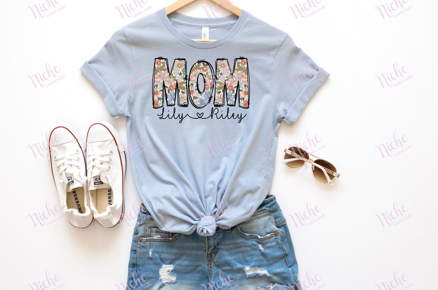 MOM with Kid's Names Personalized Decal