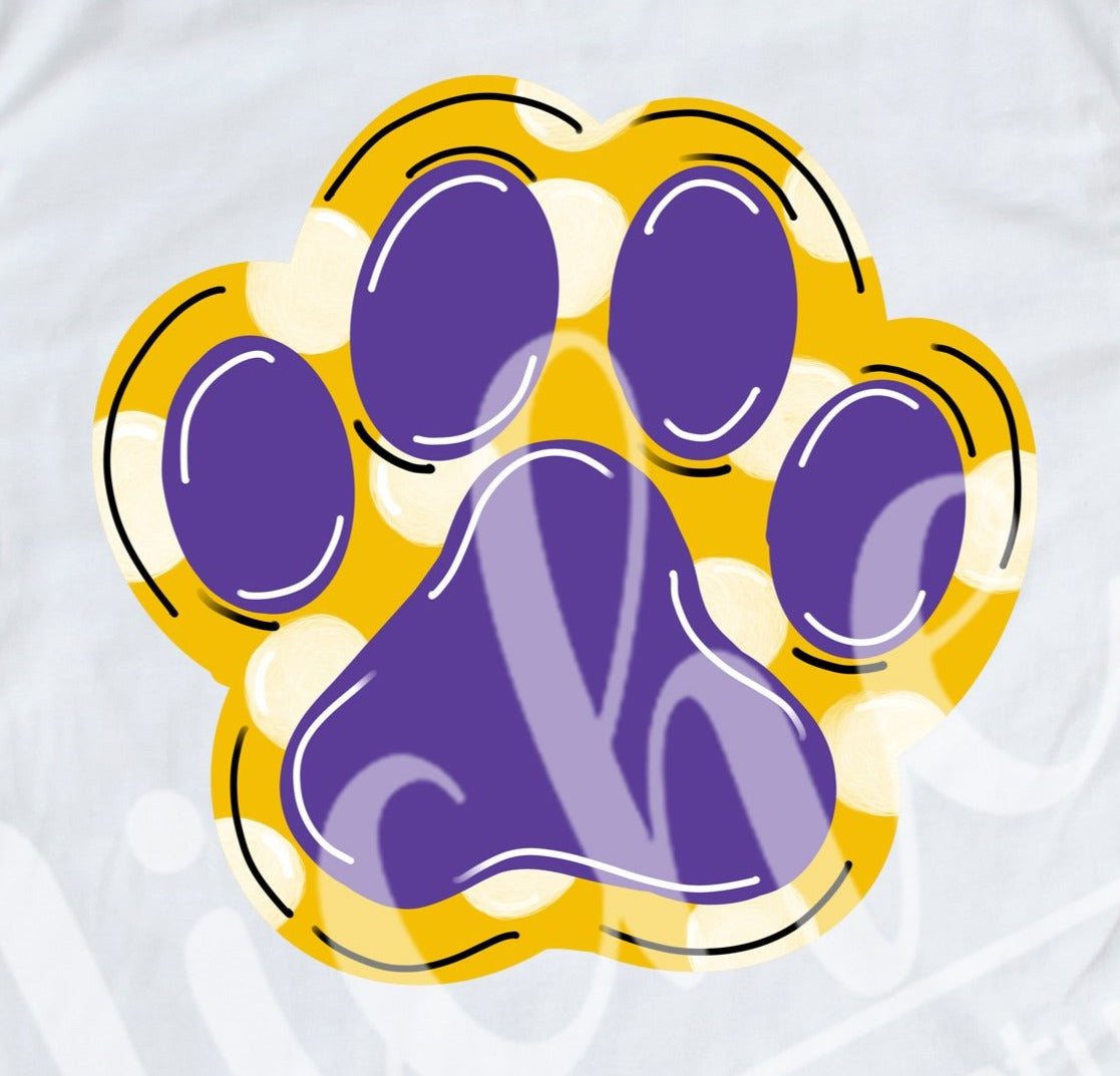 * Tiger Paw Print Decal