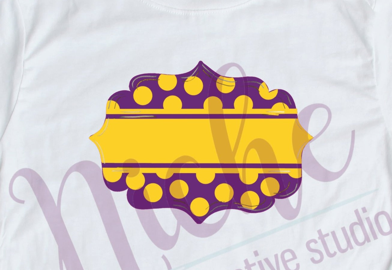 * Purple Gold Emblem Decal