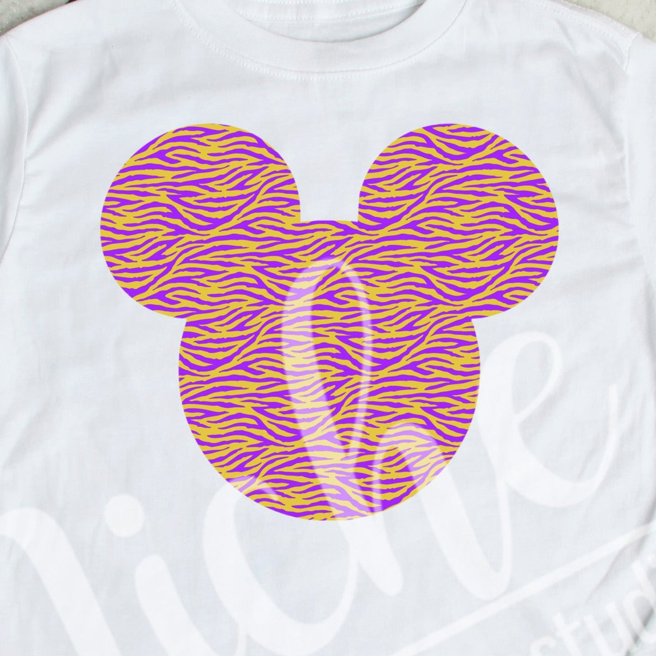 * Purple Gold Tiger Mouse Decal
