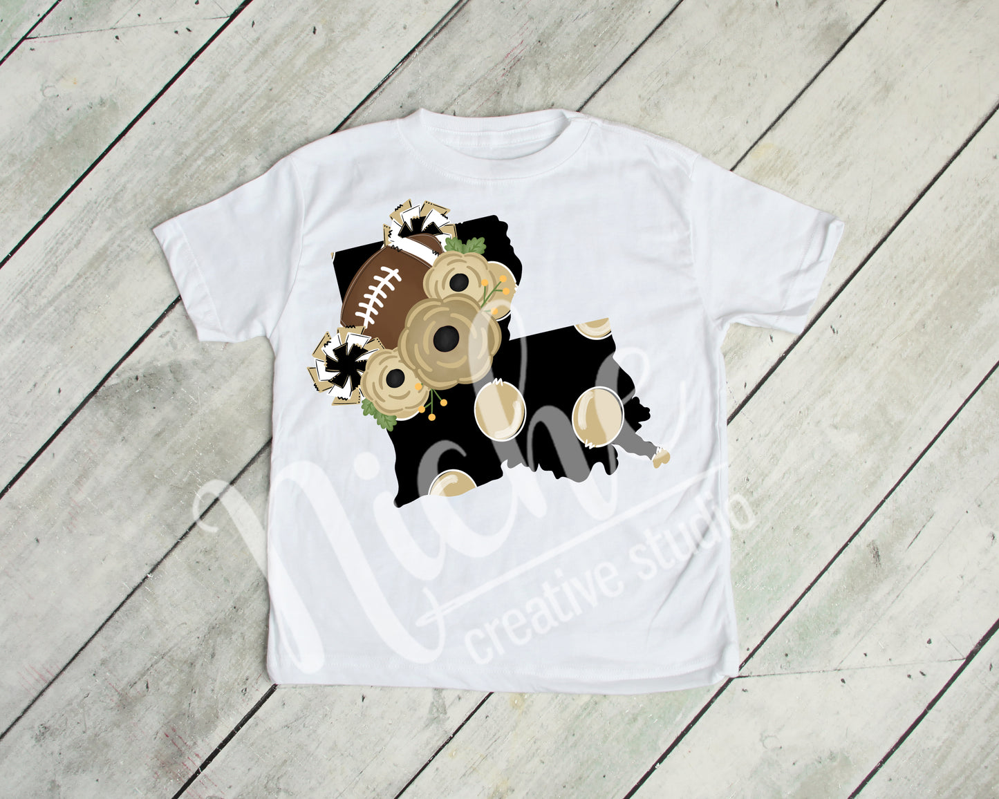 *Louisiana Black Gold Football Decal