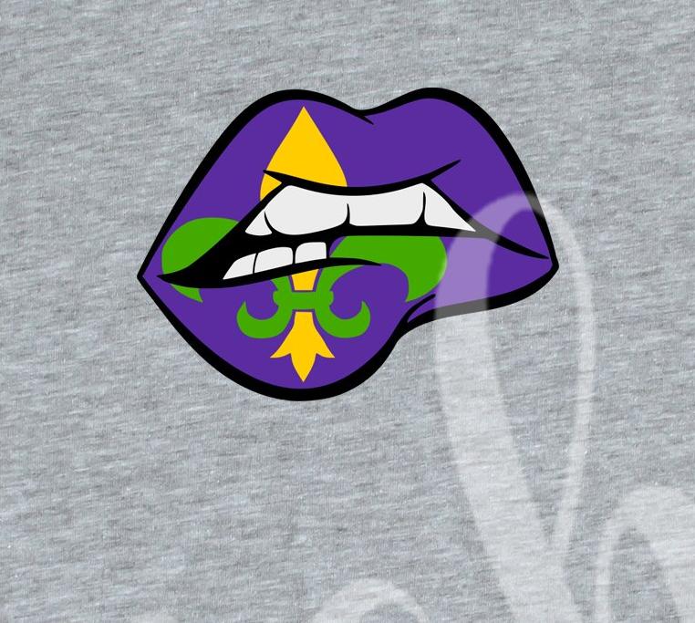 *Mardi Gras Lips Decal
