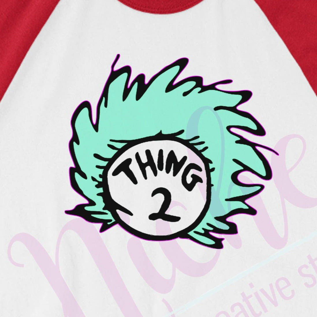 * Thing 2 Hair Decal