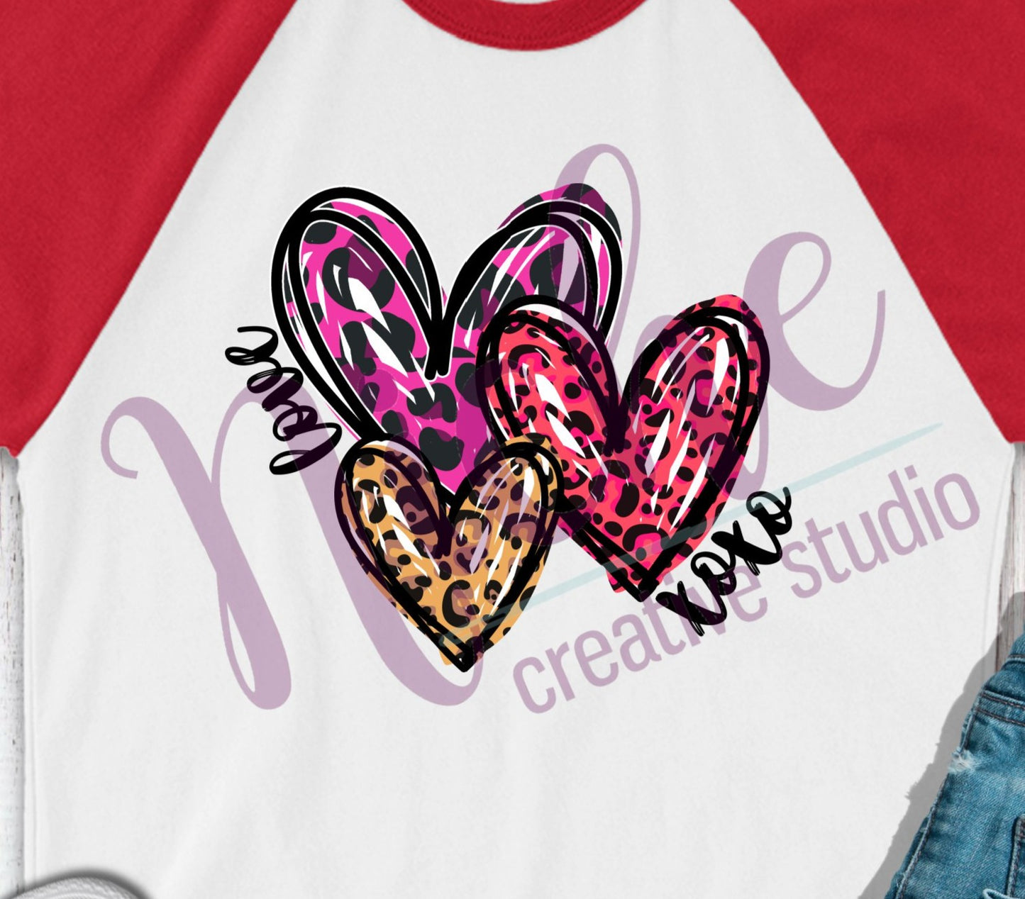* Valentine's hearts xoxo Decal