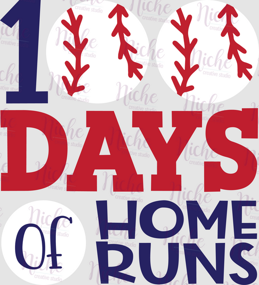 -1003 100 Days of Home Runs Decal