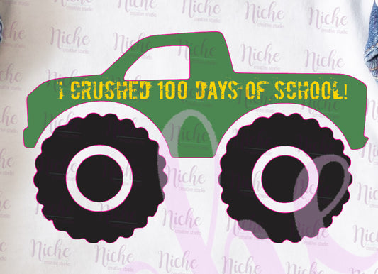 -1019 100 Days Green Truck Decal