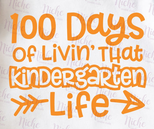 -1020 100 Days Kindergarten Life Decal
