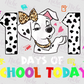 -1033 101 Dalmatian with Bow Decal
