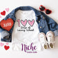 -1038 100 Days of School Hearts Decal