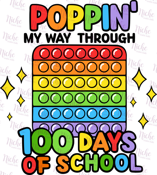 -1042 100 Poppin Days Decal