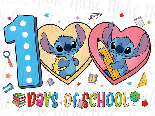-10840 Days of School Stitch Decal
