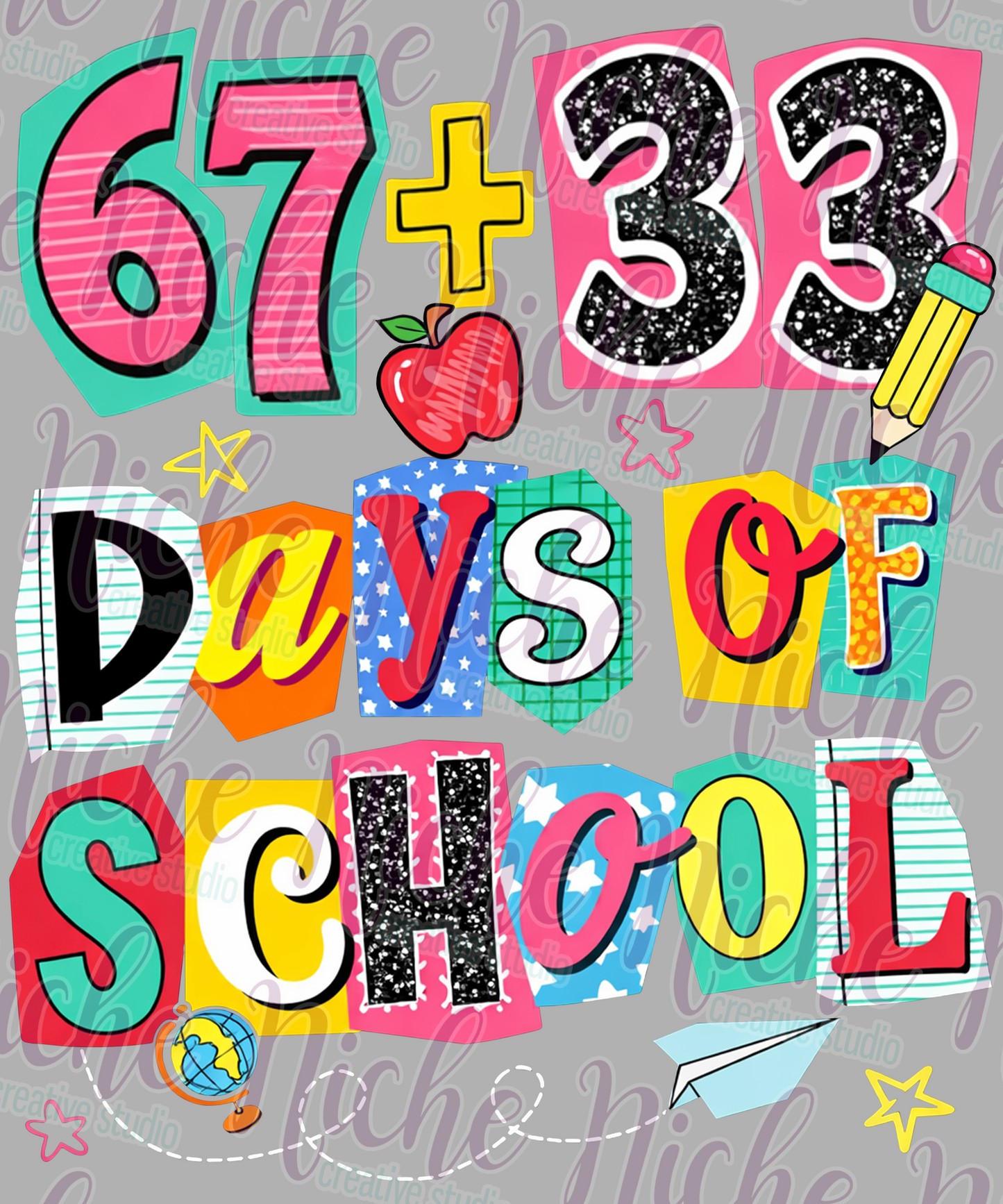 -10841 67 + 33 Days of School Decal