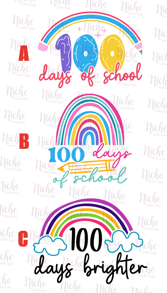 -1099 100 Days of School Rainbow Decal