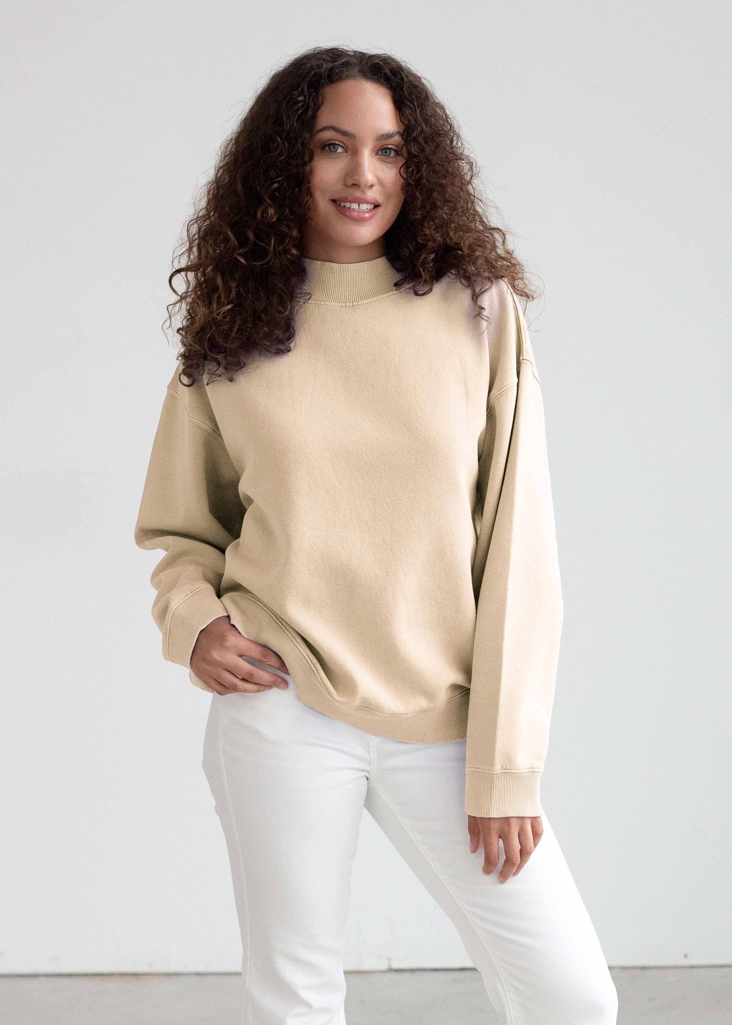 Mock-Neck Nantucket Sweatshirt