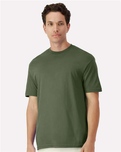 Adult Light Cotton Gildan - Military Green