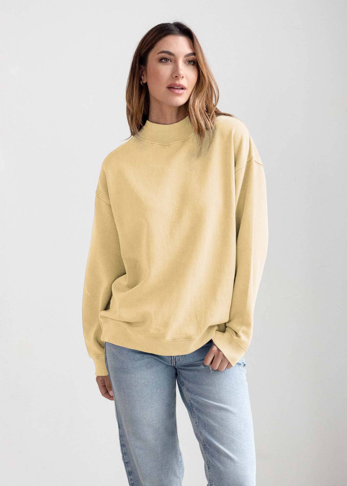 Mock-Neck Nantucket Sweatshirt