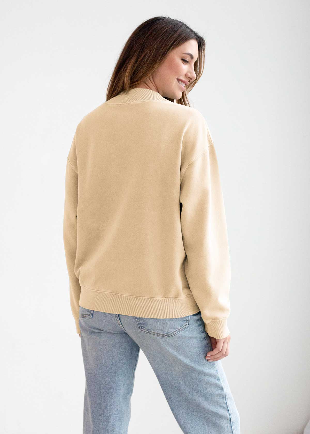 Mock-Neck Nantucket Sweatshirt