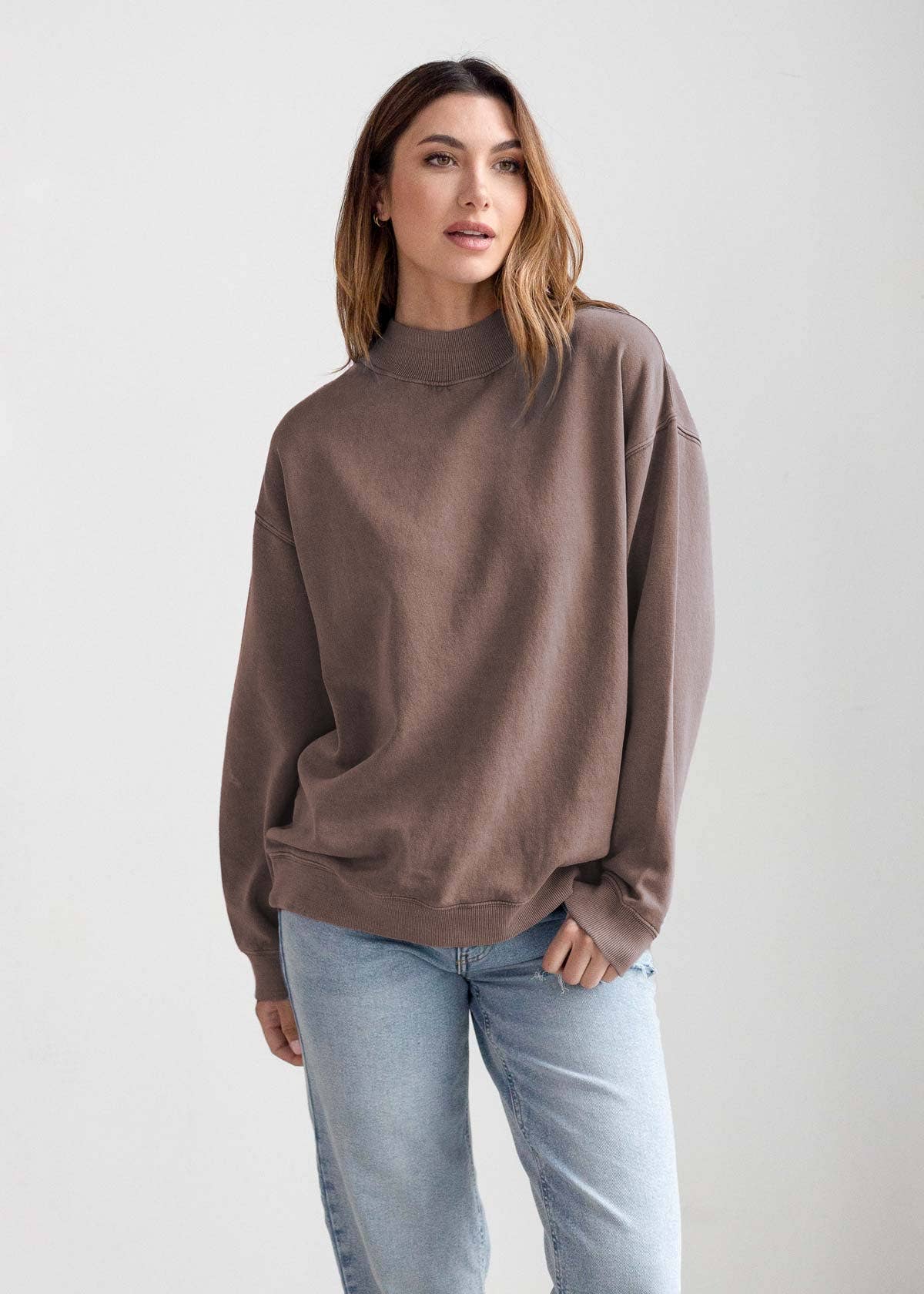 Mock-Neck Nantucket Sweatshirt