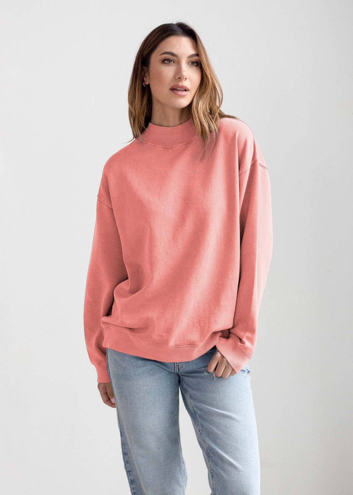 Mock-Neck Nantucket Sweatshirt