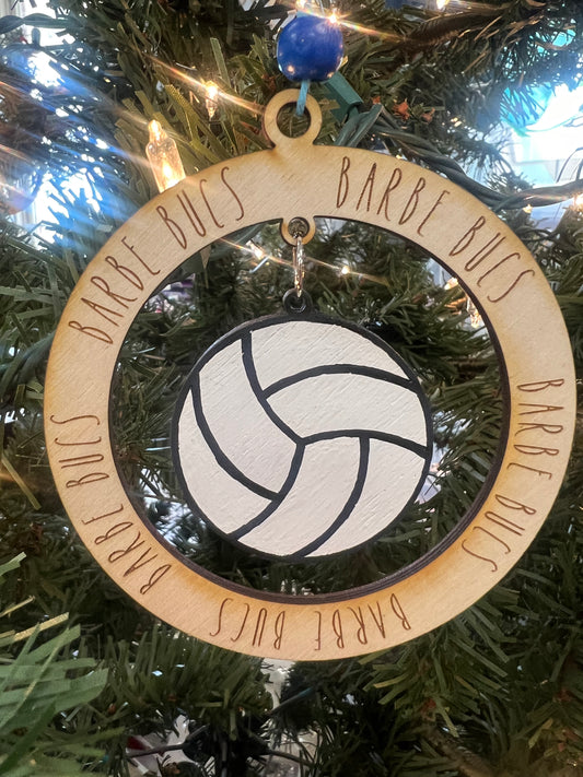 Dangle Wooden Sports Ornament