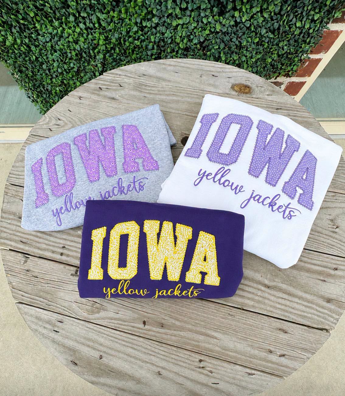 IOWA Embroidered Applique (Full Size)