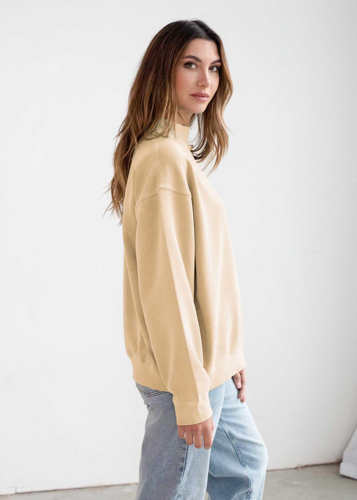 Mock-Neck Nantucket Sweatshirt