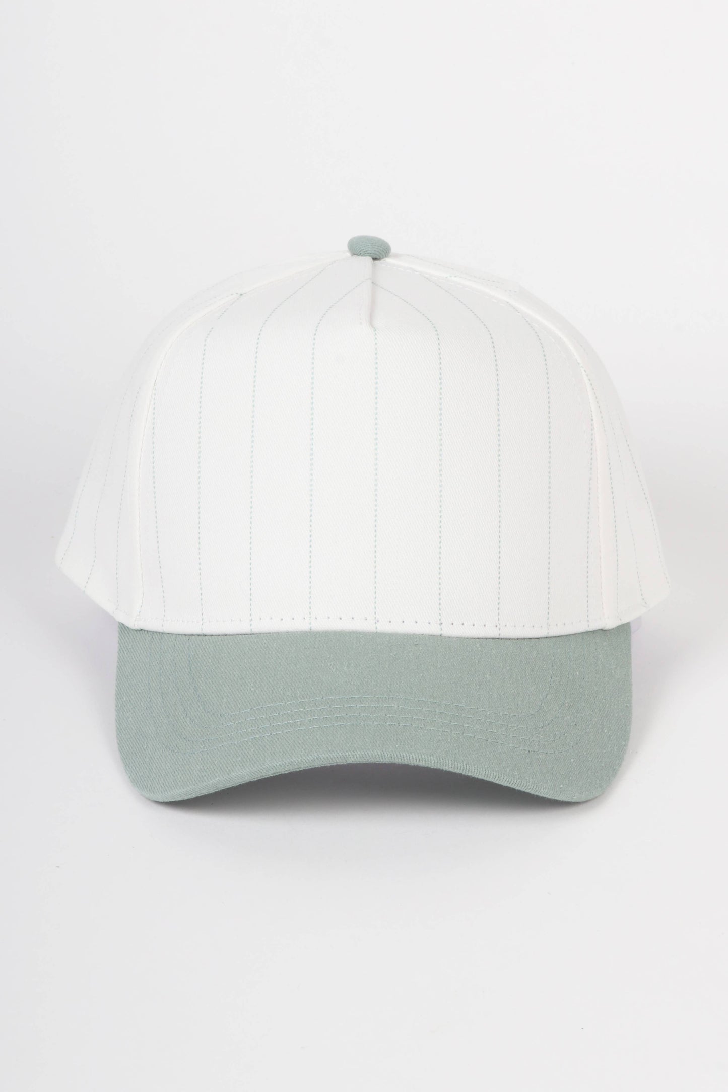 Pinstripe Two-Tone Baseball Cap