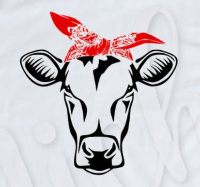 - ANI2593 Cow Bandana Decal